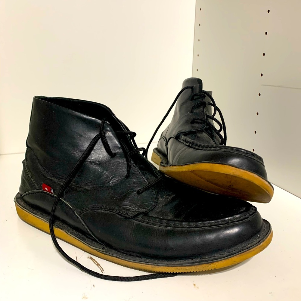 Black Leather Oliberte boots, Men’s 12